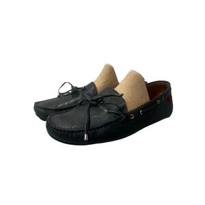 Marc Joseph Cypress Hill Leather Driving Shoes Womens 9.5 Pebbled Navy With Bow